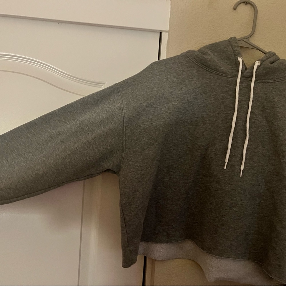 Grey crop hoodie